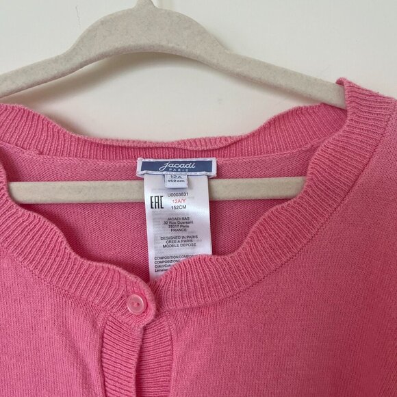 Pink Jacadi Button Front Cardigan size 12 - Picture 3 of 3